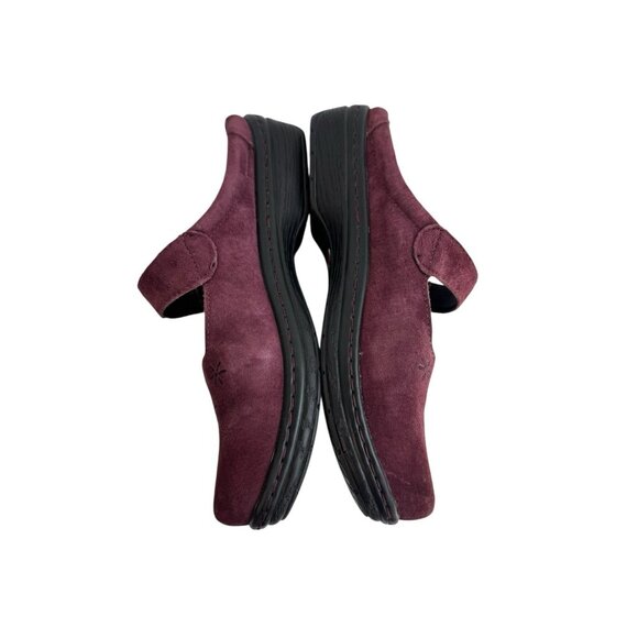 Klogs Footwear Mary Jane Mules Shoes 9 M Purple Suede Quinn Hook & Loop Slip On - Picture 10 of 13